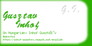 gusztav inhof business card